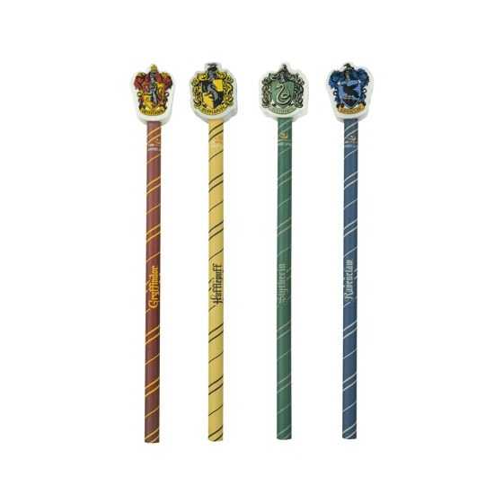 Crayon à papier avec gomme des maisons de Poudlard - Harry Potter
