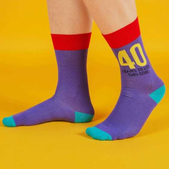 Socken "40 Years to look this good" - Oh Happy Day!