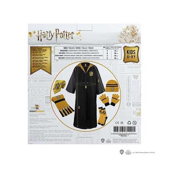 Kleidungspaket Kind 6-teilig Hufflepuff 10-12 Jahre - Harry Potter