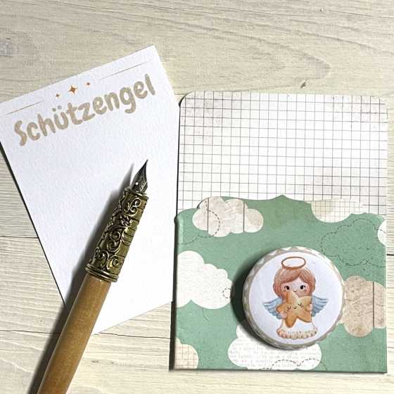 Carte de vœux et badge Schützengel