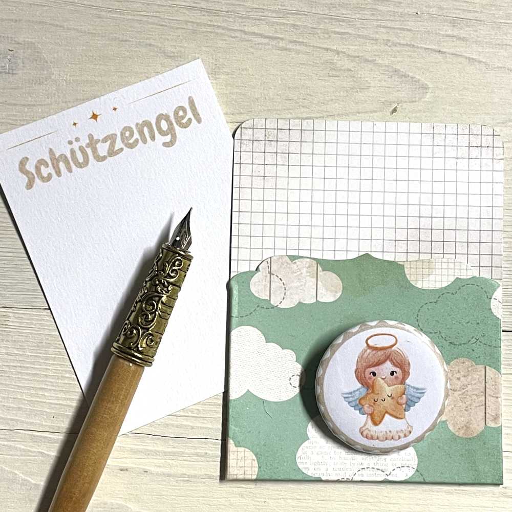 Carte de vœux et badge Schützengel