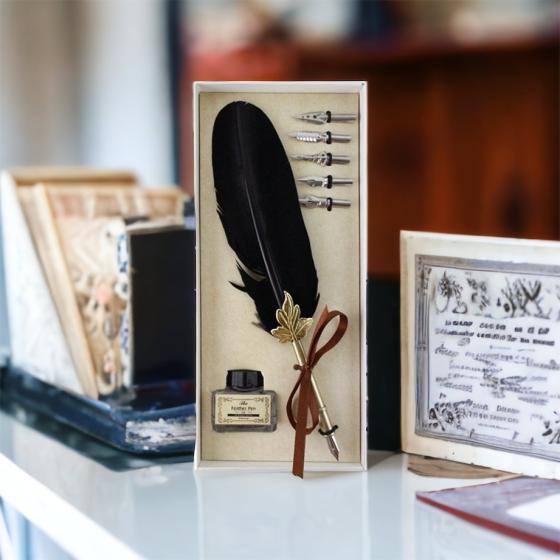 Ensemble de calligraphie plume noir