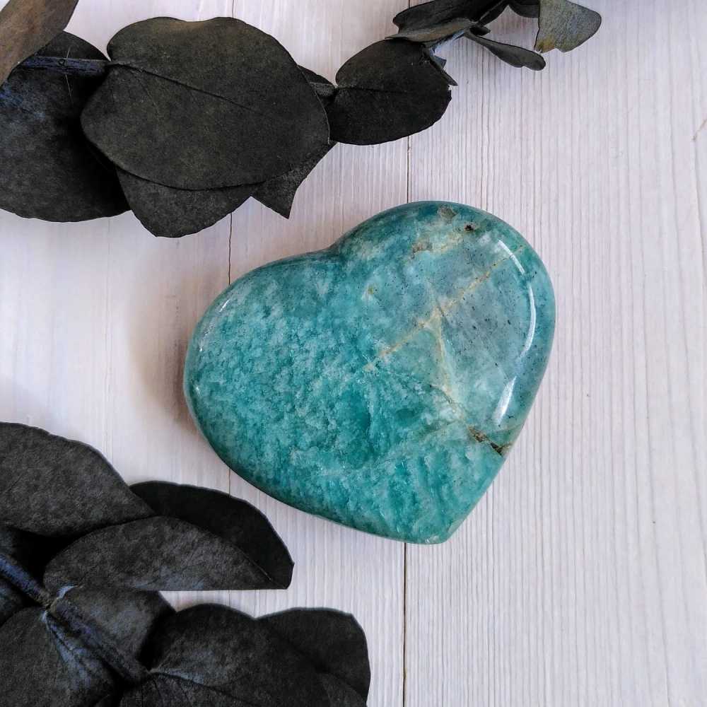Coeur en Amazonite - 6,5 x 6cm