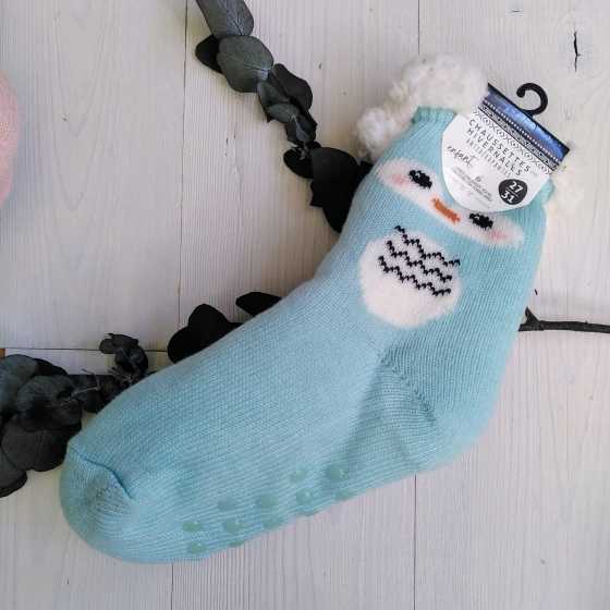 Rutschfeste Wintersocken blau für Kinder - 27/31