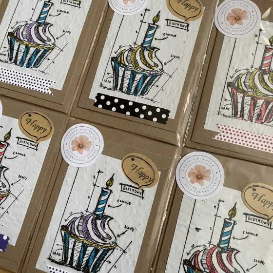 Carte à planter "Happy Birthday"