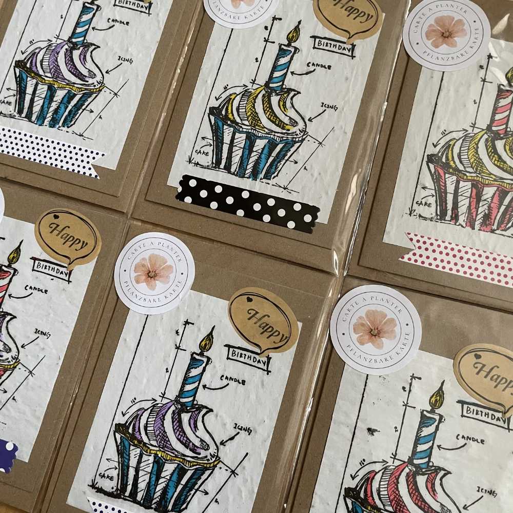 Carte à planter "Happy Birthday"