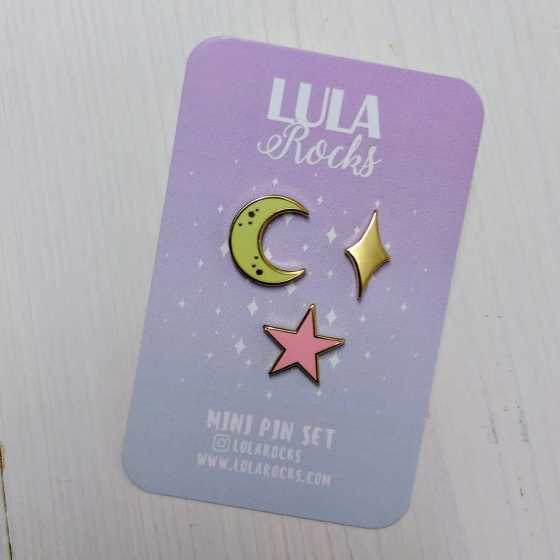 Set aus 3 Pins „Weltraum“ - LULA Rocks