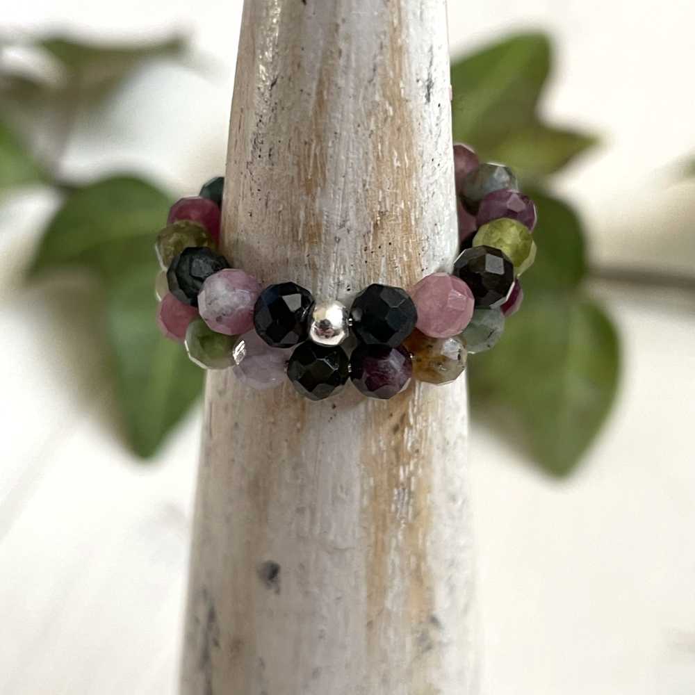 Bague Tourmaline facettée et argent