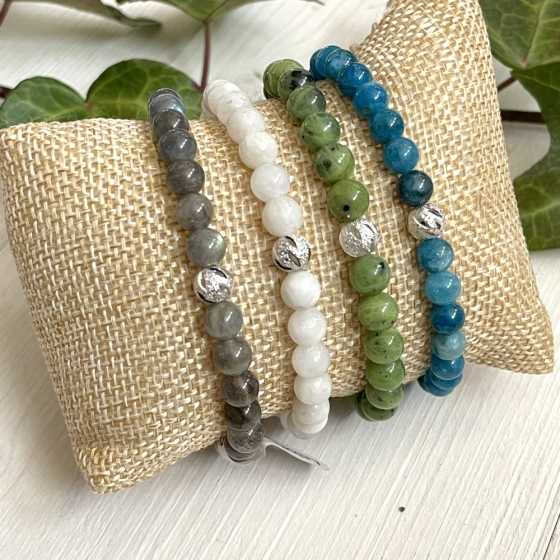 Bracelet élastique Pierre de lune