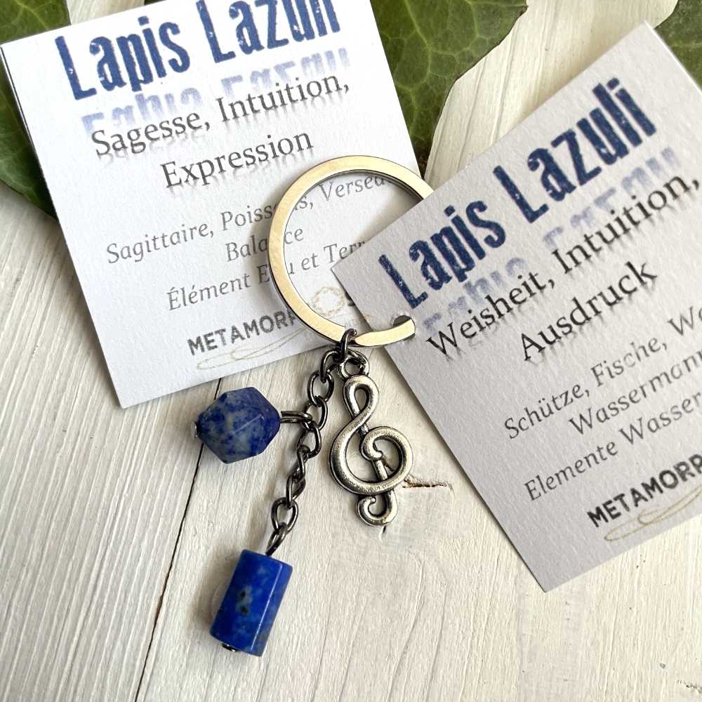 Lapis Lazuli Schlüsselanhänger  - Weisheit, Intuition, Ausdruck