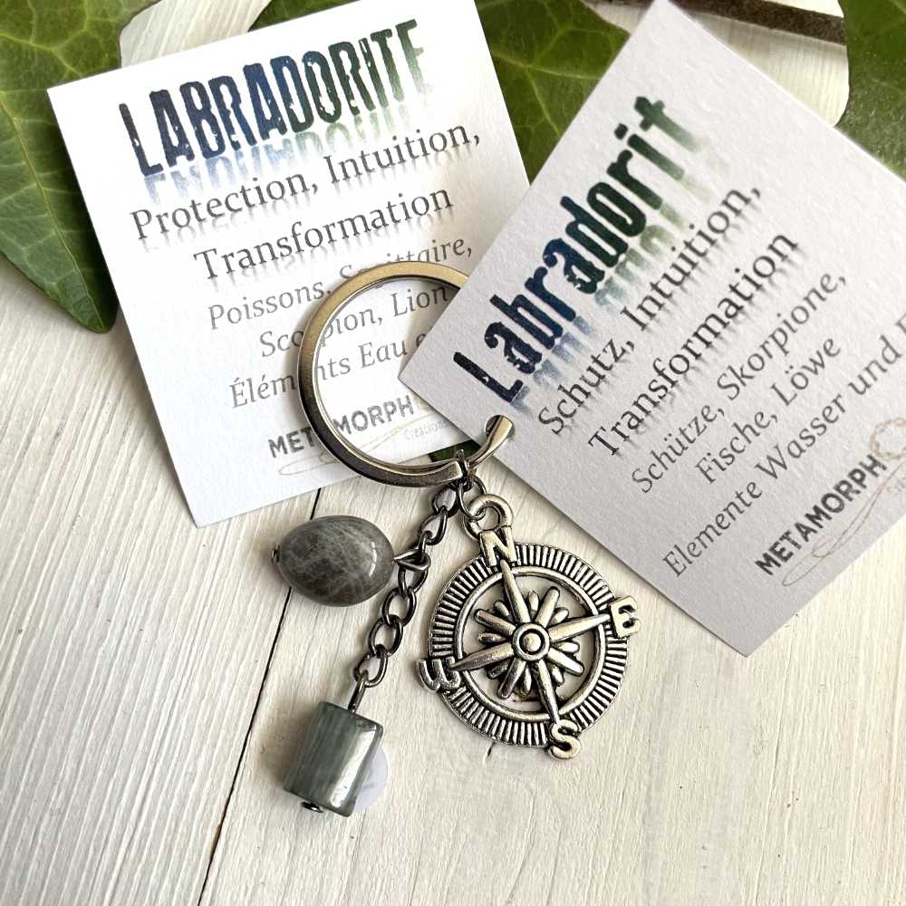 Porte-clés Labradorite - Protection, Transformation, Intuition