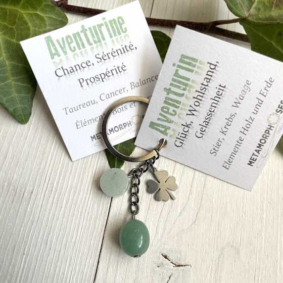 Aventurin-Schlüsselanhänger - Glück, Gelassenheit, Wohlstand