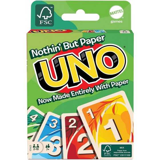 Uno 100% papier - Jeu de cartes - Nothin' But Paper