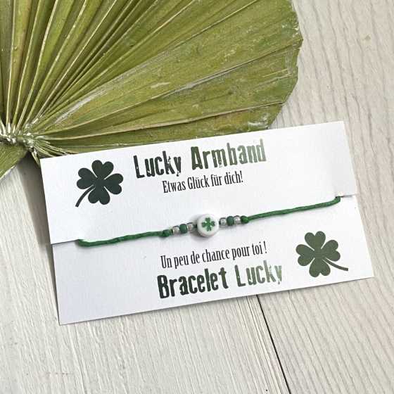 Petit bracelet à noeuds coulissants Lucky, un peu de chance pour toi!