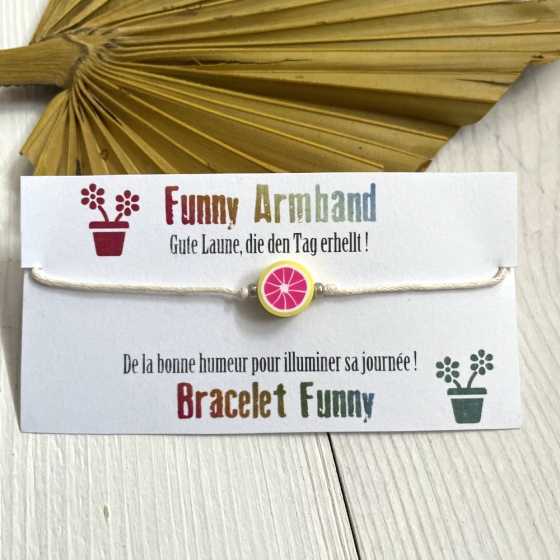 Kleines Armband mit verschiebbaren Schleifen Funny, gute Laune, um den Tag zu erhellen!