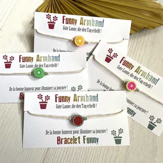 Petit bracelet à noeuds coulissants Funny, de la bonne humeur pour illuminer sa journée!