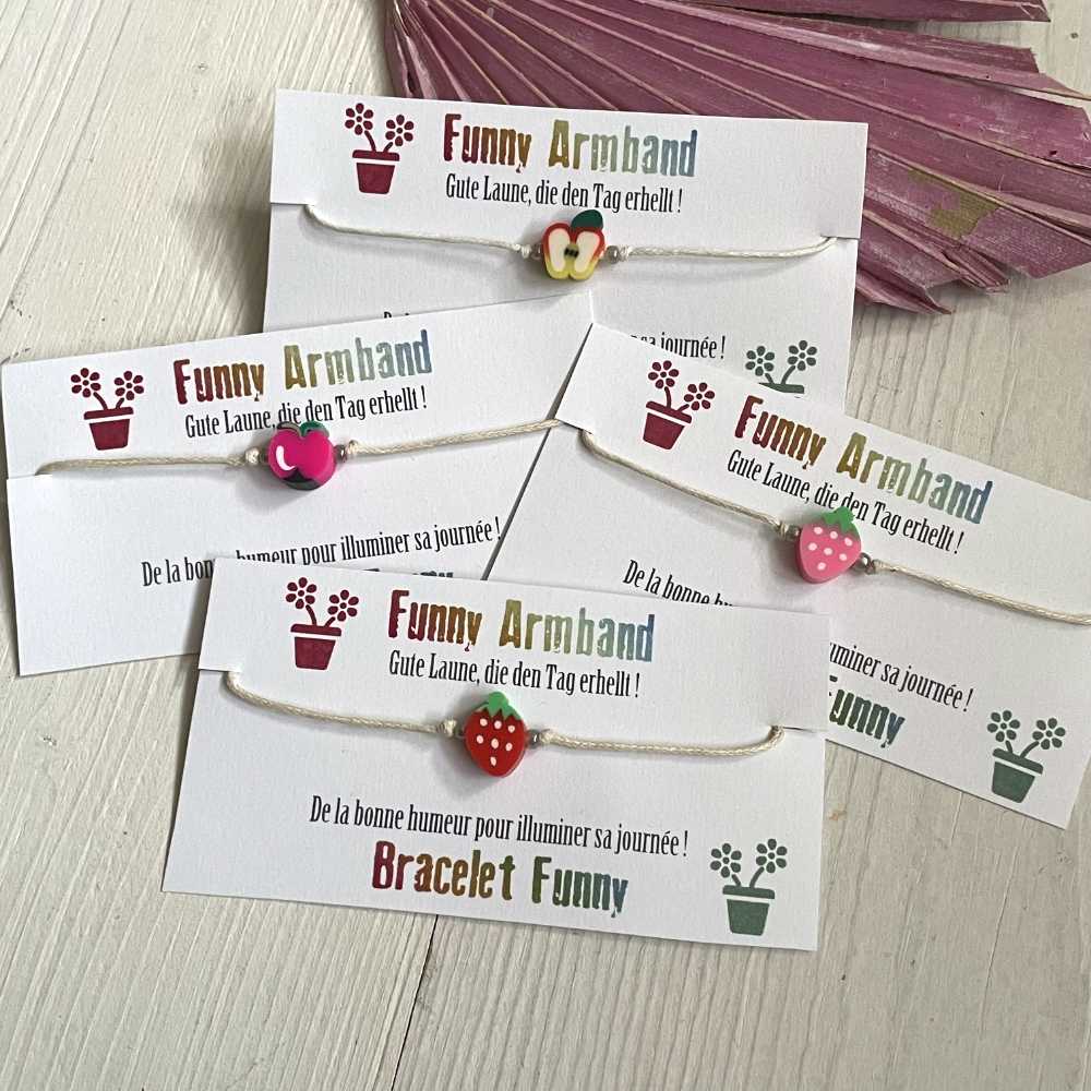 Petit bracelet à noeuds coulissants Funny, de la bonne humeur pour illuminer sa journée!