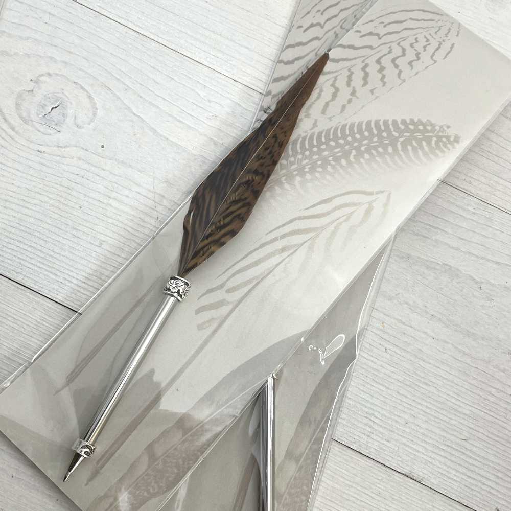 Stylo à bille plume faisan