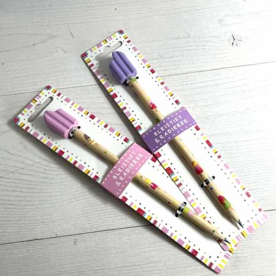 Bleistift mit Eis-Radiertopper