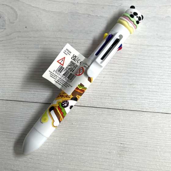 Stylo multi-couleurs avec topper Hamburger