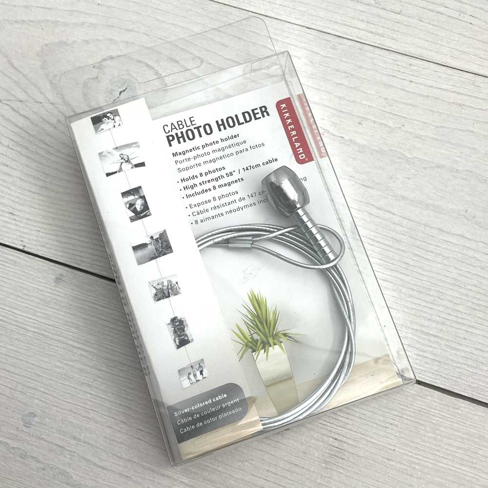 Porte-cartes photo argenté avec aimants