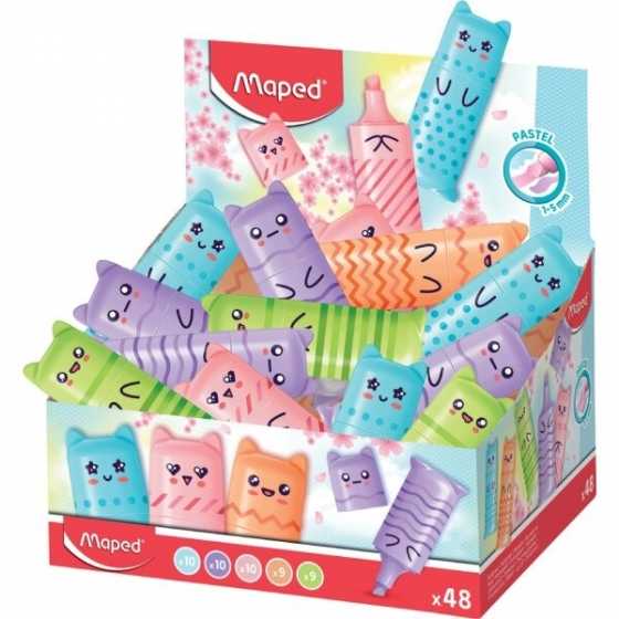 Surligneur Pastel Kawaii – Chat (mini format)