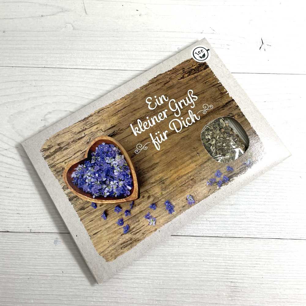 Ein kleiner Gruss für Dich - Teekarte im Umschlag