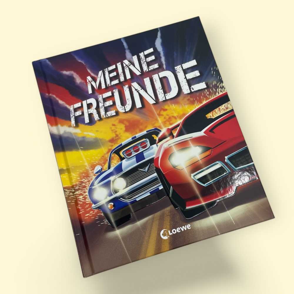 Freundebuch „Rennautos – Meine Freunde“