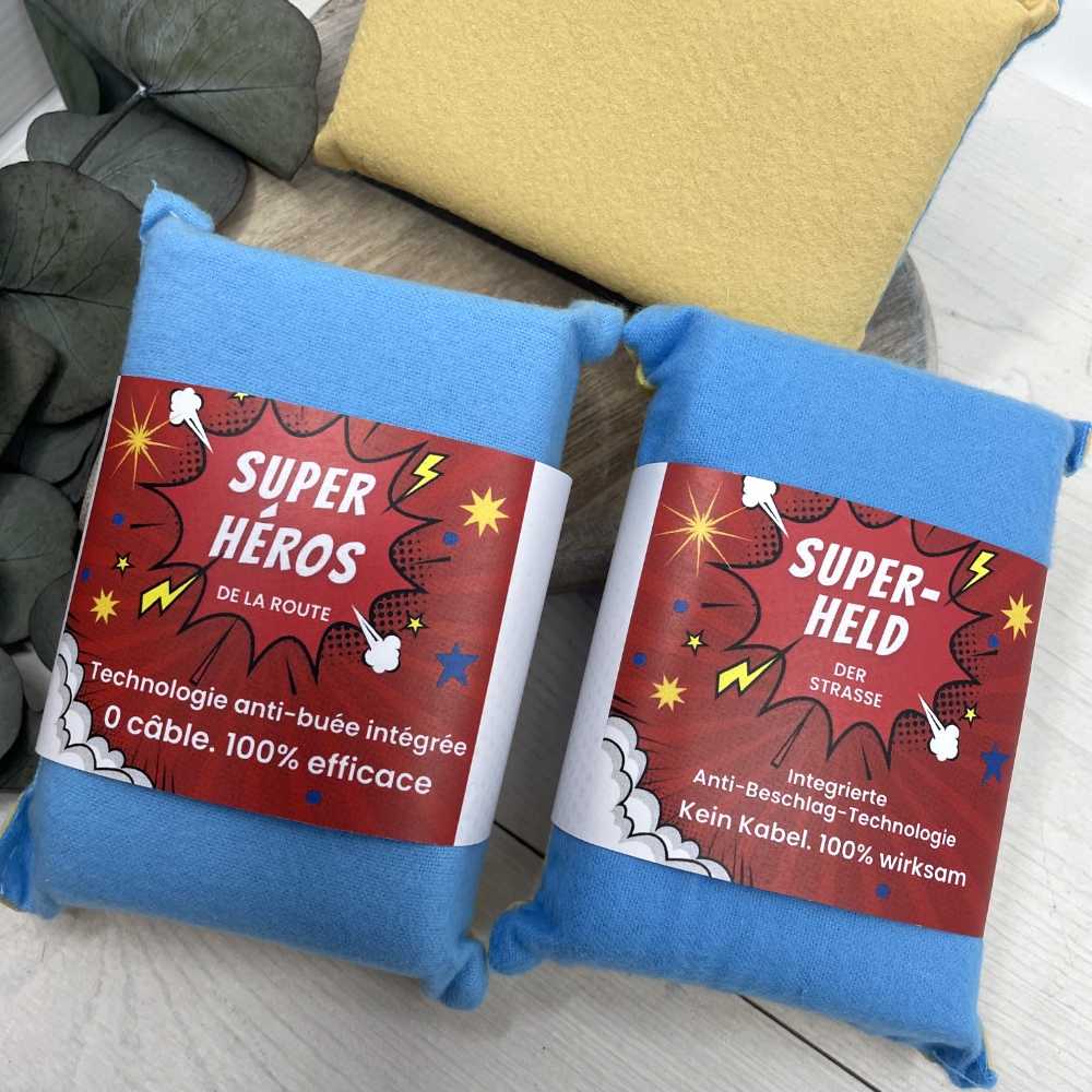 Eponge anti-buée - super héros de la route