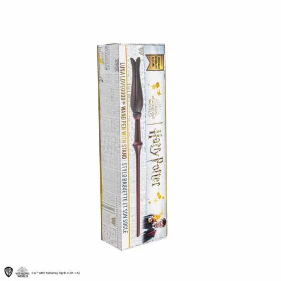 Luna Lovegood Zauberstab-Kugelschreiber mit Sockel & Lentikular-Lesezeichen - Harry Potter