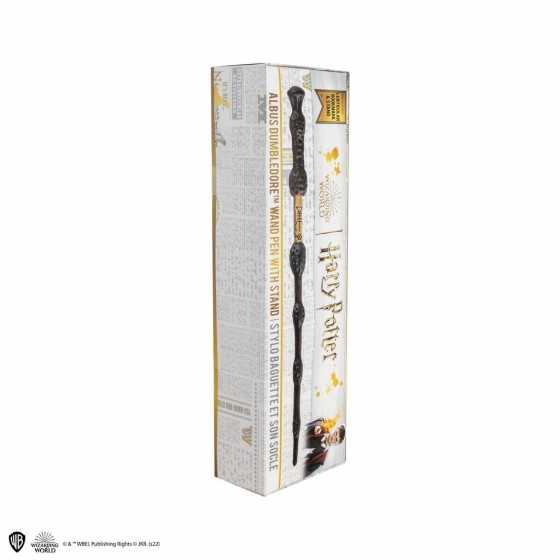 Stylo baguette avec socle & marque-page lenticulaire Albus Dumbledore - Harry Potter