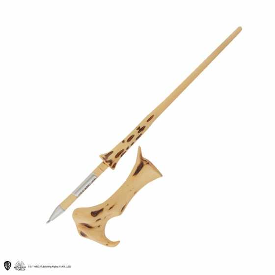 Stylo baguette avec socle & marque-page lenticulaire Voldemort - Harry Potter
