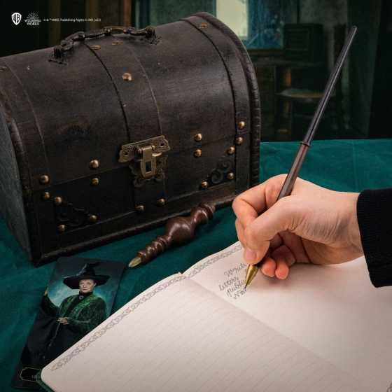 Stylo baguette avec socle & marque-page lenticulaire Minerva McGonagall - Harry Potter