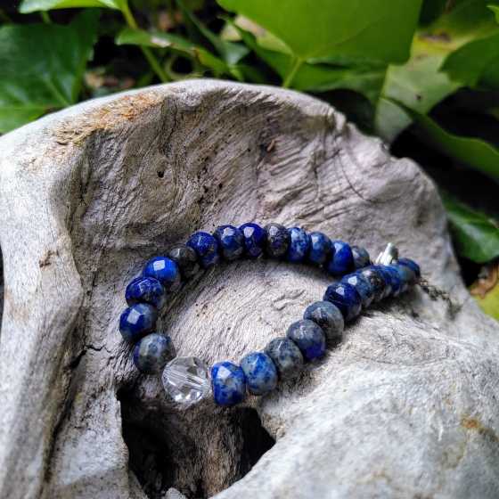 Bracelet Lapis Lazuli et Swarovski