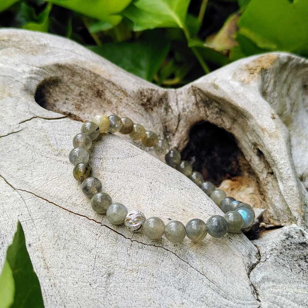 Elastisches Labradorit-Armband