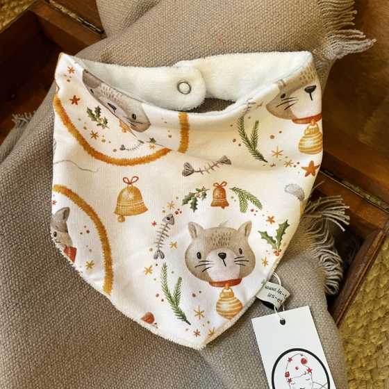Bavoir Christmas Cat
