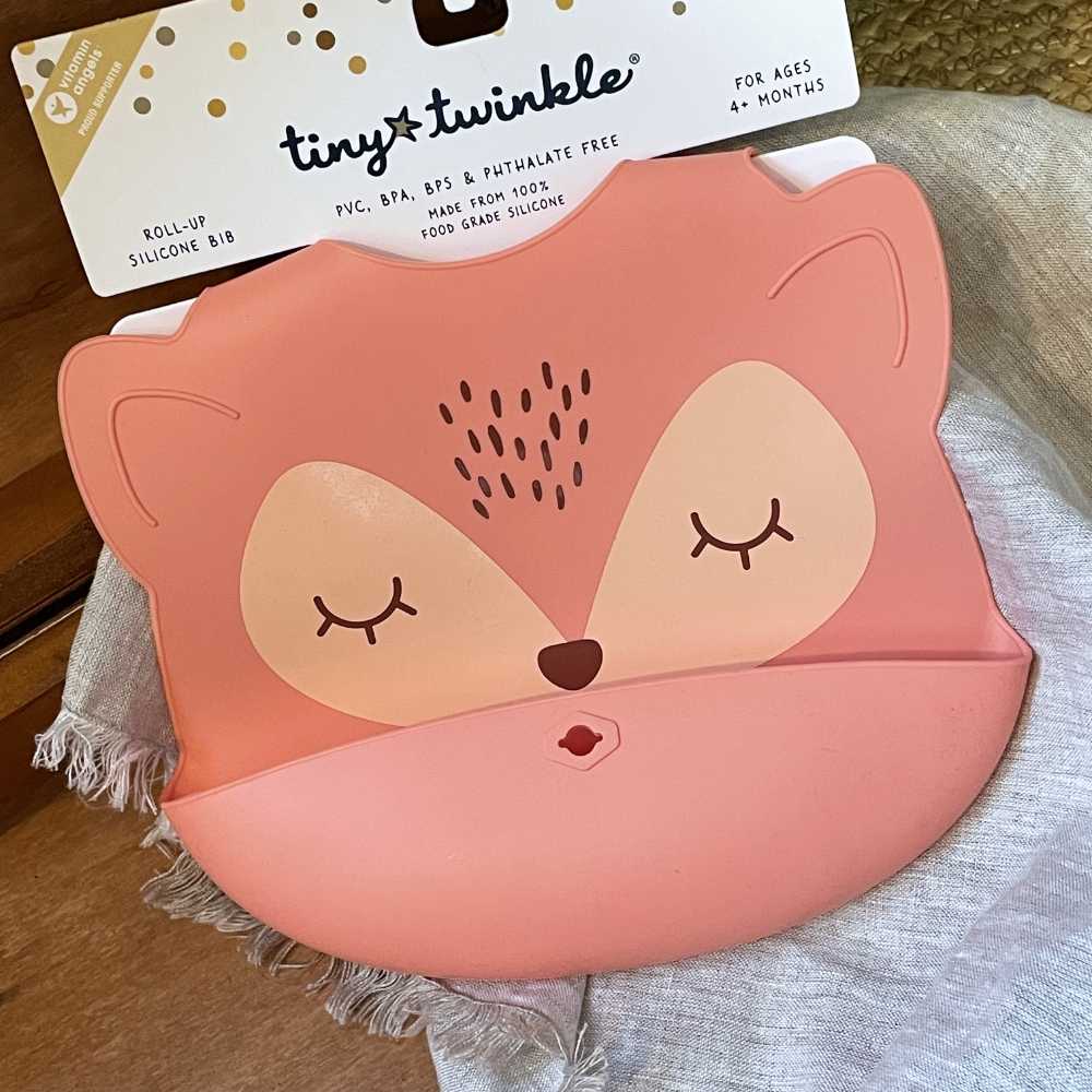 Korallenfuchs Silikon-Lätzchen - Tiny Twinkle