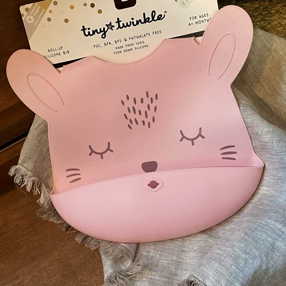 Rose Bunny Silikon-Lätzchen - Tiny Twinkle