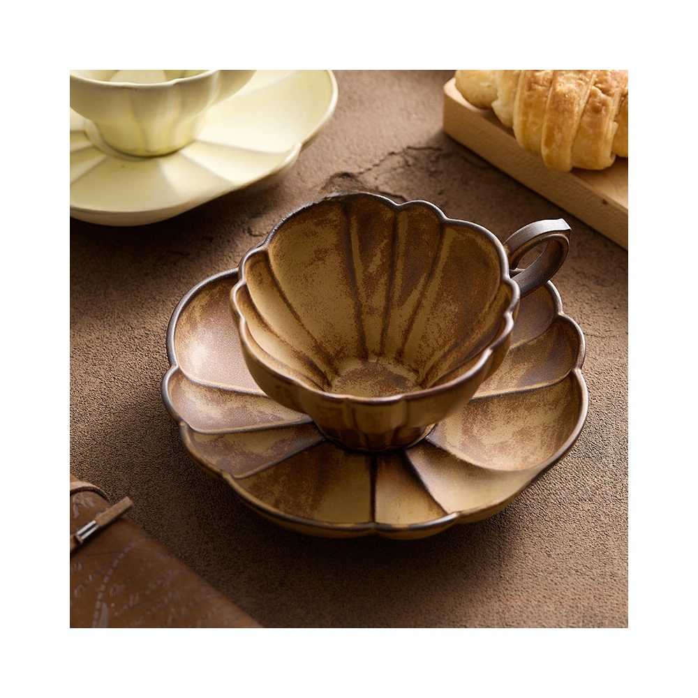 Ensemble tasse et soucoupe en grès - Gohobi