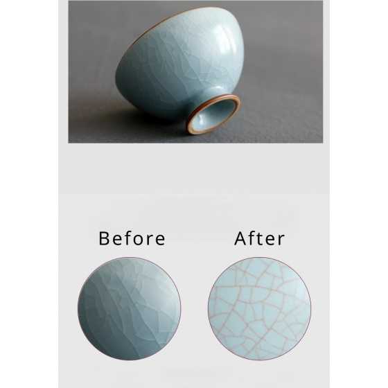 Teetasse aus Keramik Himmelblau – Gohobi