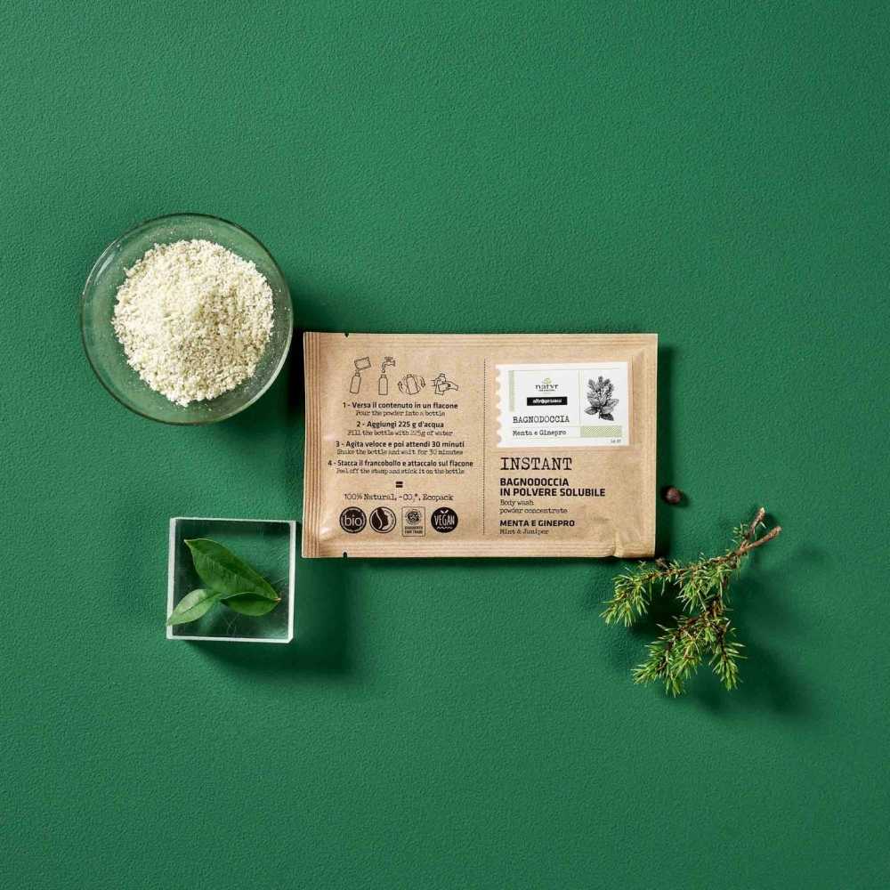 Gel douche soluble - Menthe et genièvre - Bio - 25 ml - Natyr