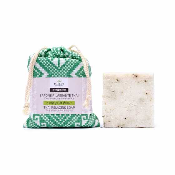 Savon thaïlandais artisanal - Fleur Del Sel, menthe et basilic - 100 g - Natyr