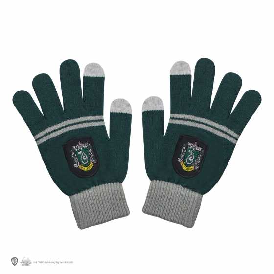 Set Mütze & Touchscreen-Handschuhe Slytherin für Kinder