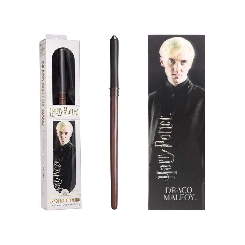 Draco Malefoy - 30 cm langes Baguette & 3D-Lesezeichen - Harry Potter