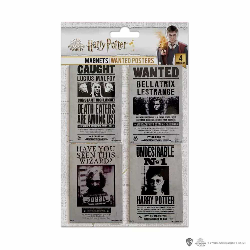 4er-Set Magnete – Wanted Posters – Harry Potter