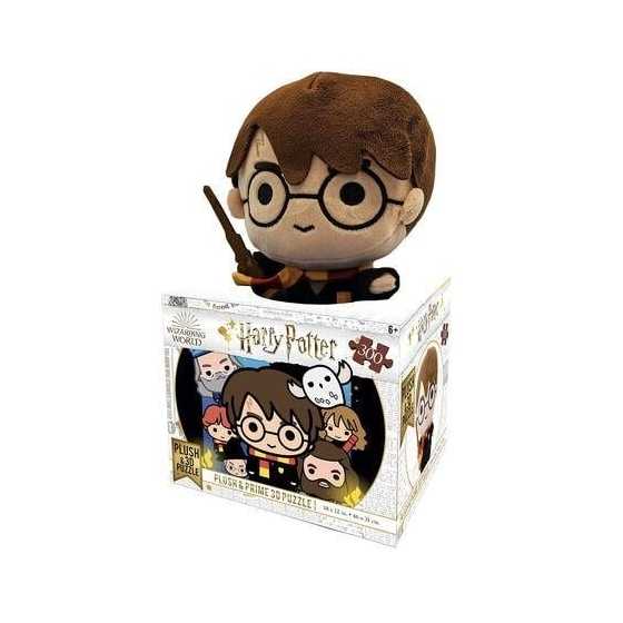 Puzzle lenticulaire 3D 300Pièces 31x46cm & peluche Chibi - Harry Potter
