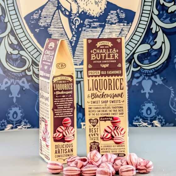 Charles Butler – Lakritz & Schwarze Johannisbeere Bonbons 190g