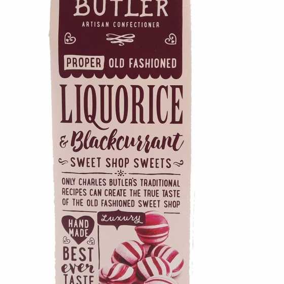 Charles Butler – Lakritz & Schwarze Johannisbeere Bonbons 190g