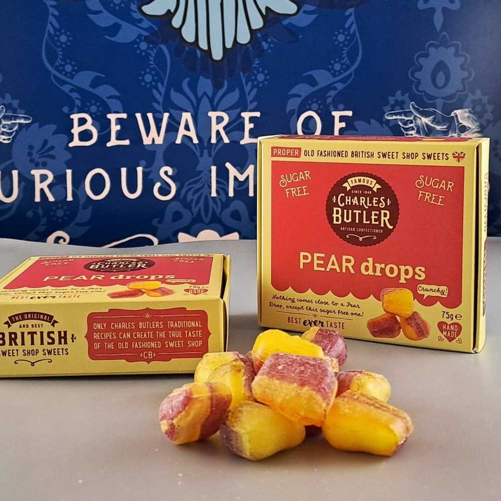 Charles Butler – Zuckerfreie Birnen Drops 75g