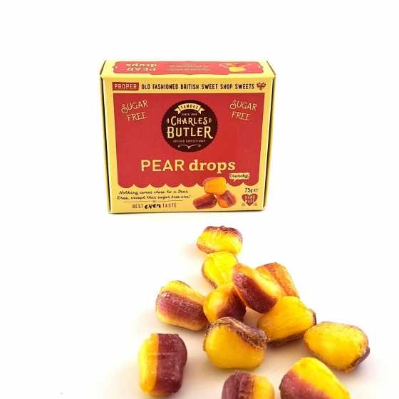Charles Butler – Zuckerfreie Birnen Drops 75g